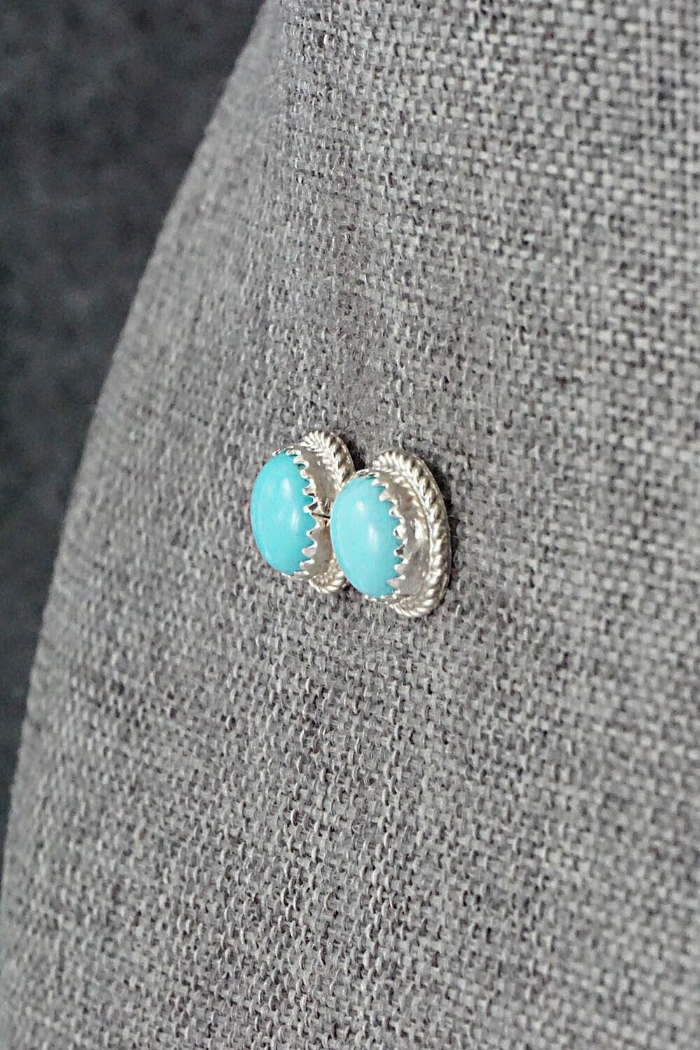 Turquoise & Sterling Silver Earrings - Sally Arviso