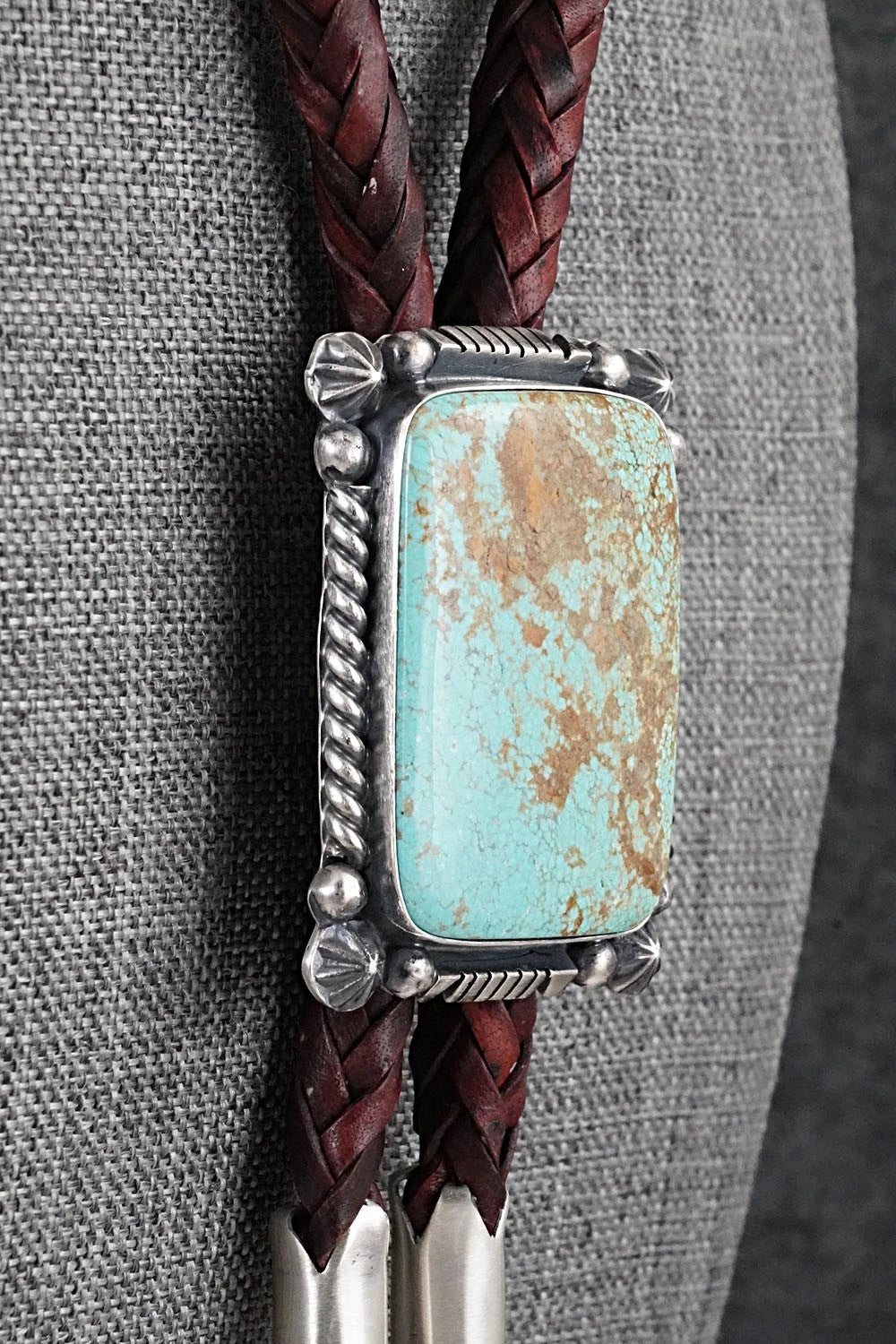 Turquoise & Sterling Silver Bolo Tie - Bob Becenti