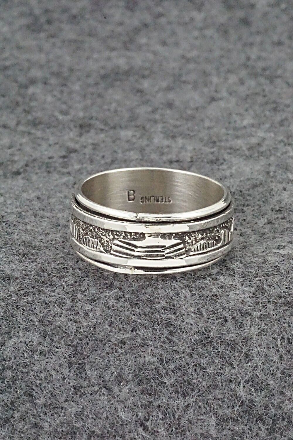Sterling Silver Spinner Ring - Elaine Becenti - Size 8.75