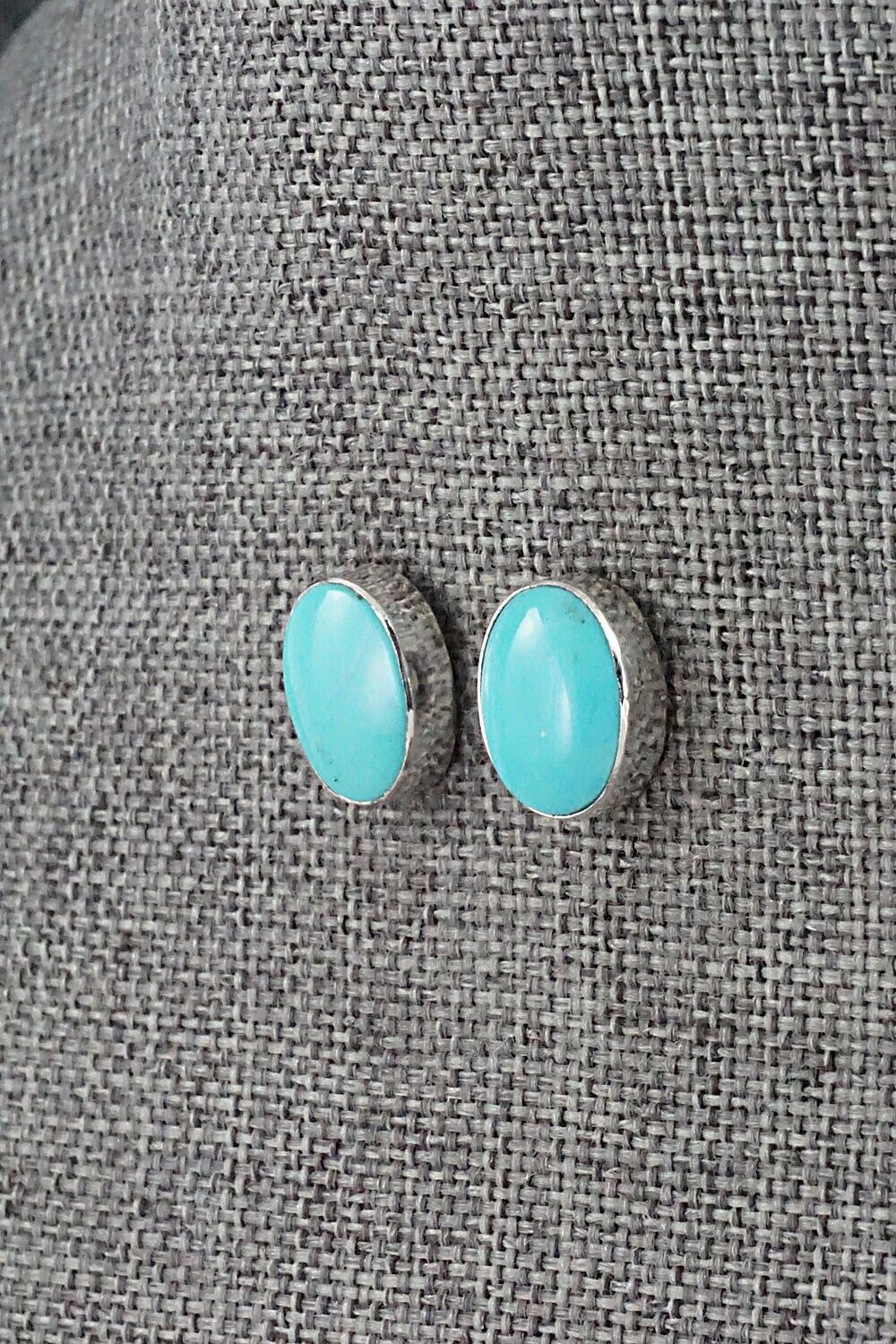 Turquoise & Sterling Silver Earrings - Marco Begaye