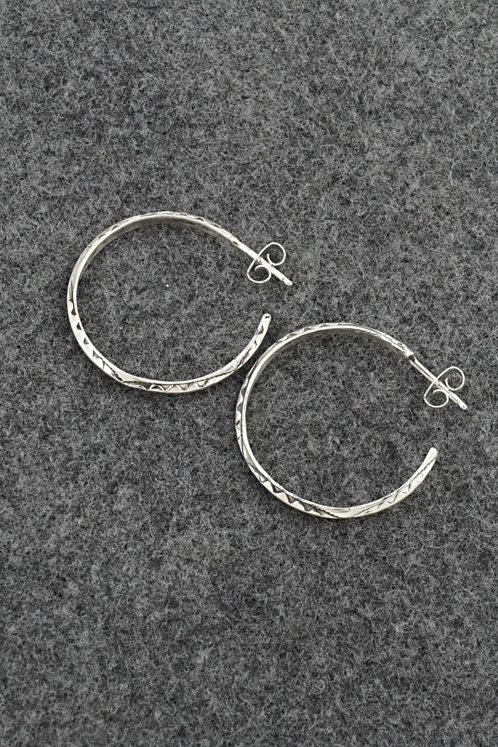 Sterling Silver Hoop Earrings - Elaine Tahe