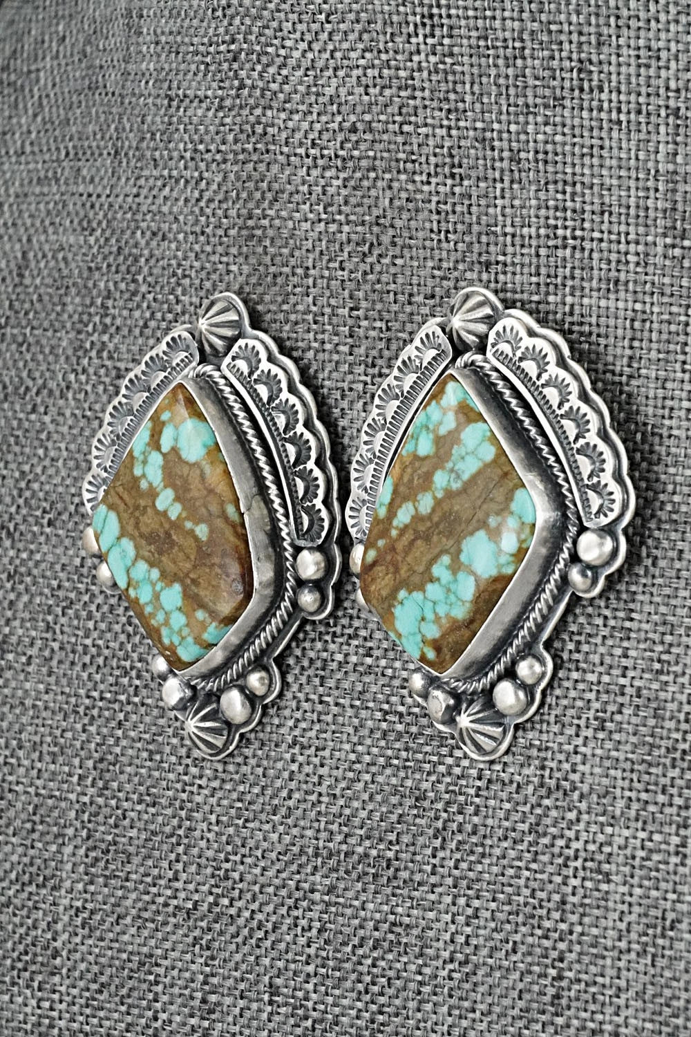Turquoise & Sterling Silver Necklace and Earrings Set - Randy Boyd