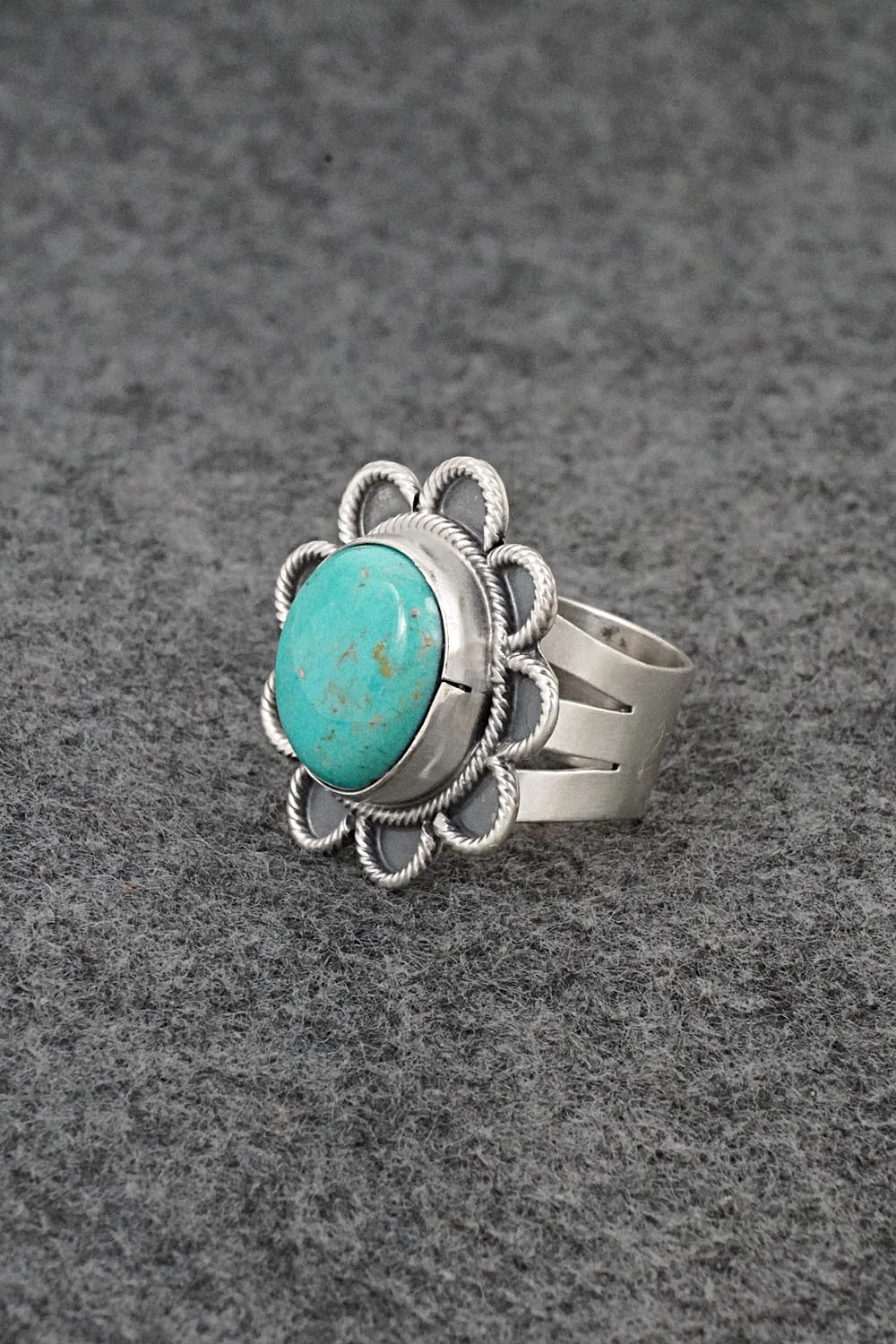 Turquoise & Sterling Silver Ring - Darrin Livingston - Size 7