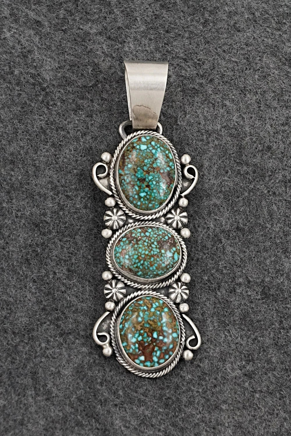 Turquoise & Sterling Silver Pendant - Paul Livingston