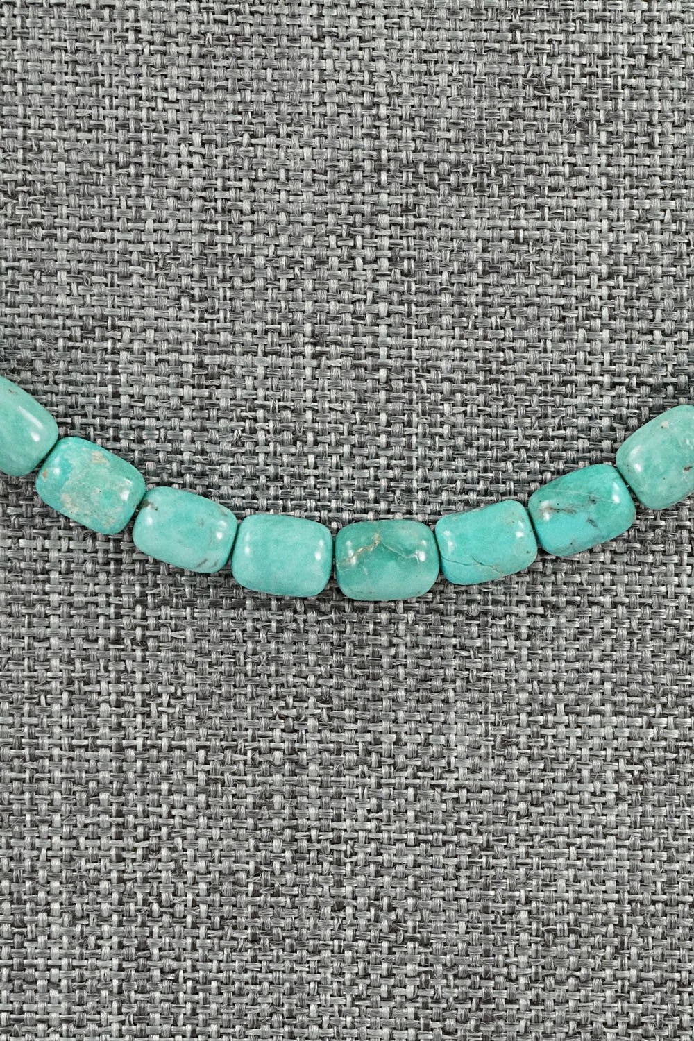 Turquoise & Sterling Silver Necklace 18" - Doreen Jake