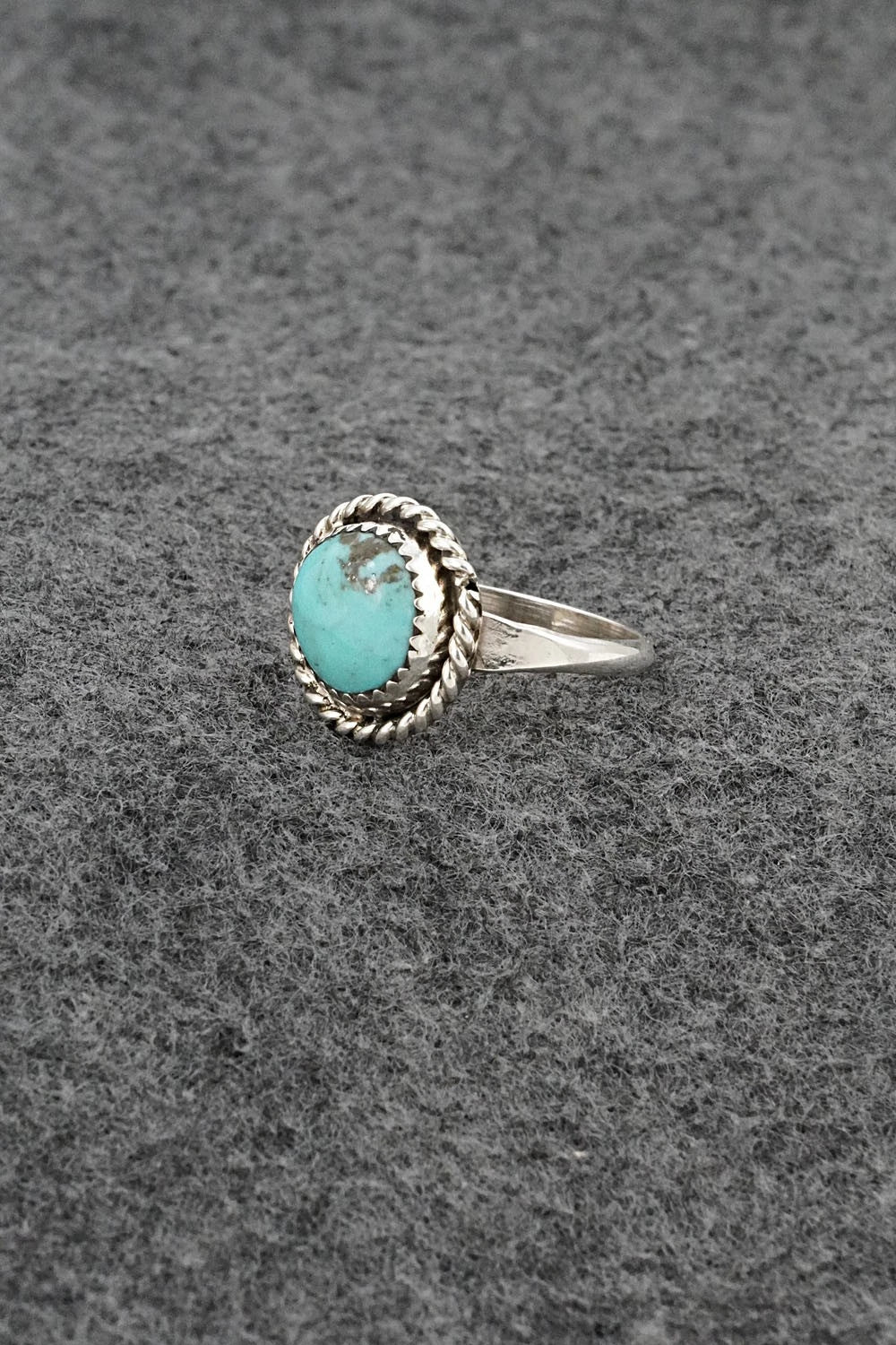 Turquoise & Sterling Silver Ring - Darius Arviso - Size 8