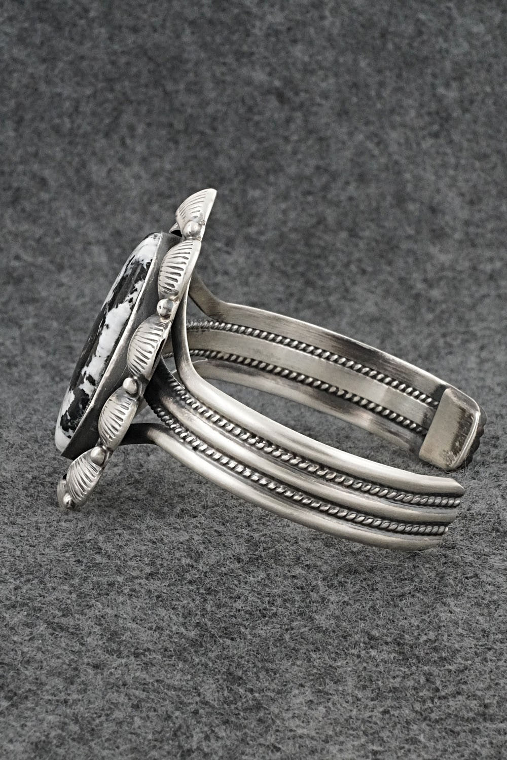 White Buffalo & Sterling Silver Bracelet - Vernon Johnson
