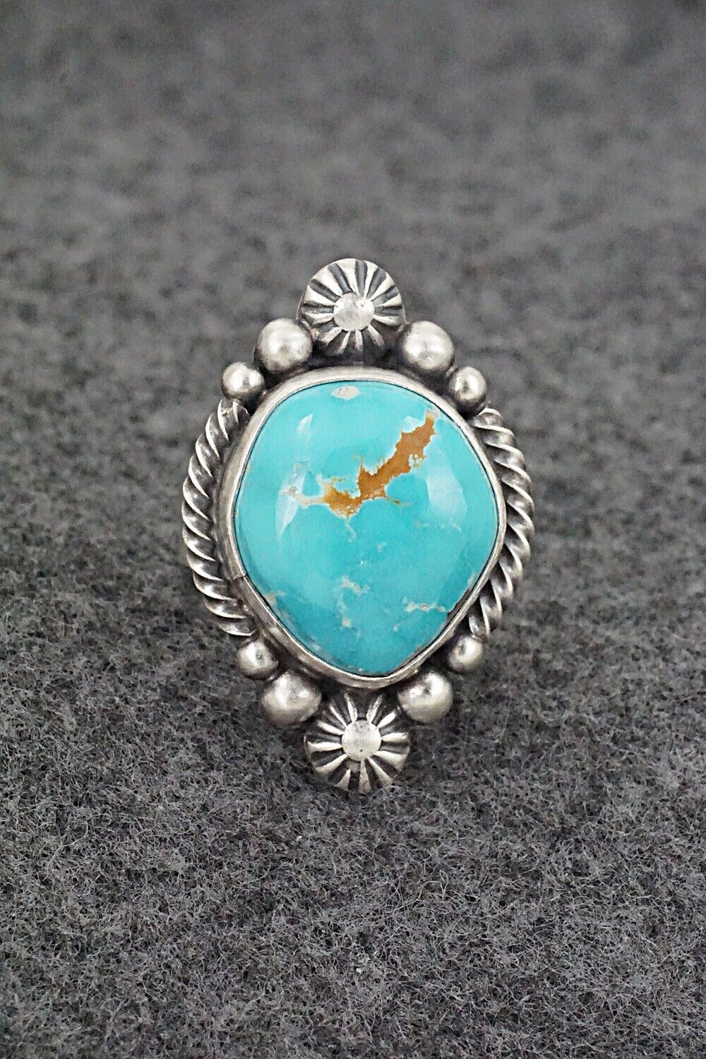 Turquoise & Sterling Silver Ring - Daniel Benally - Size 5.5