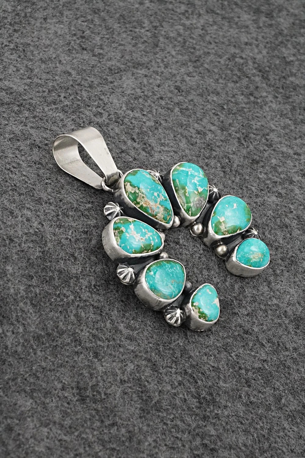 Turquoise & Sterling Silver Pendant - Paul Livingston