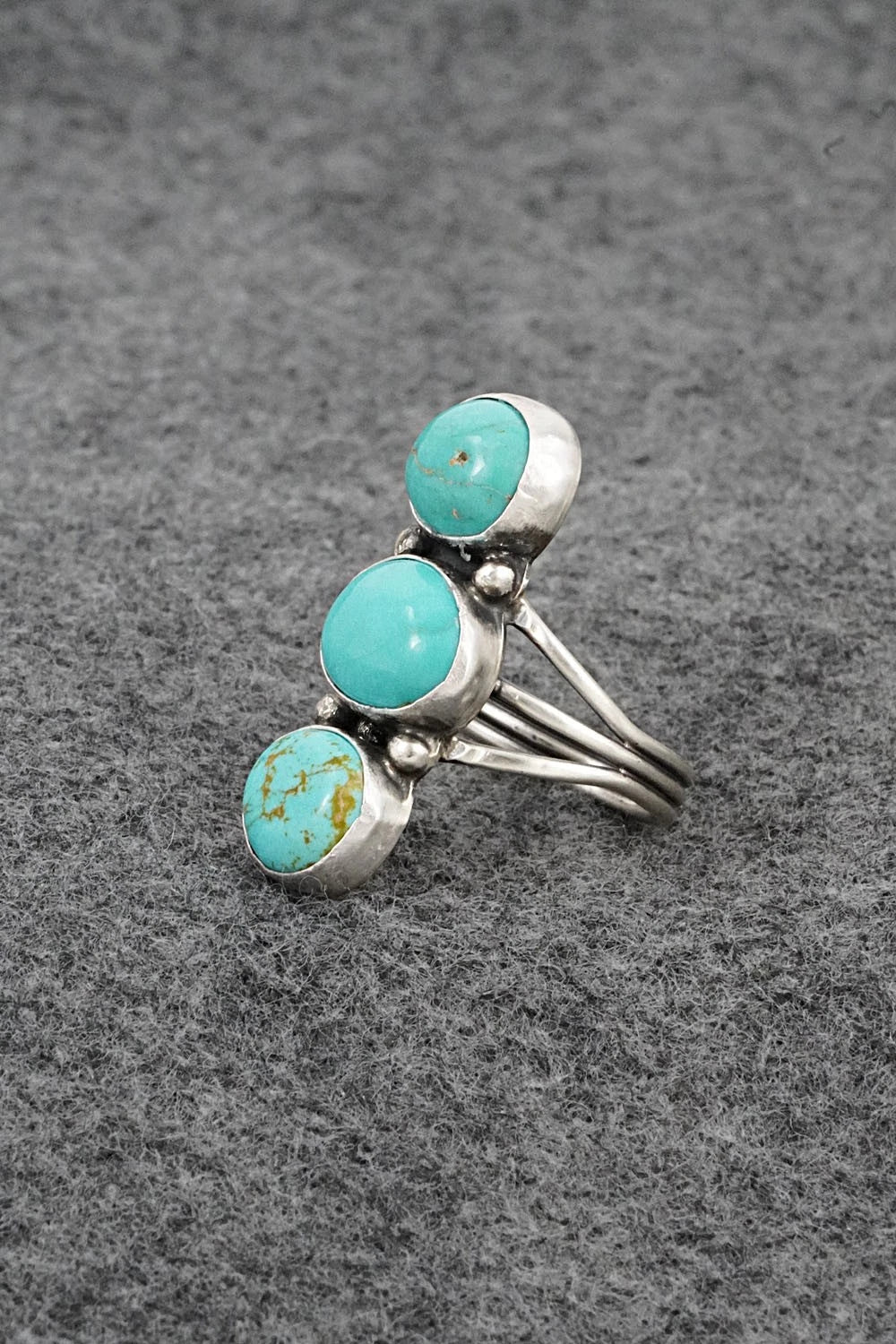 Turquoise & Sterling Silver Ring - Verley Betone - Size 8