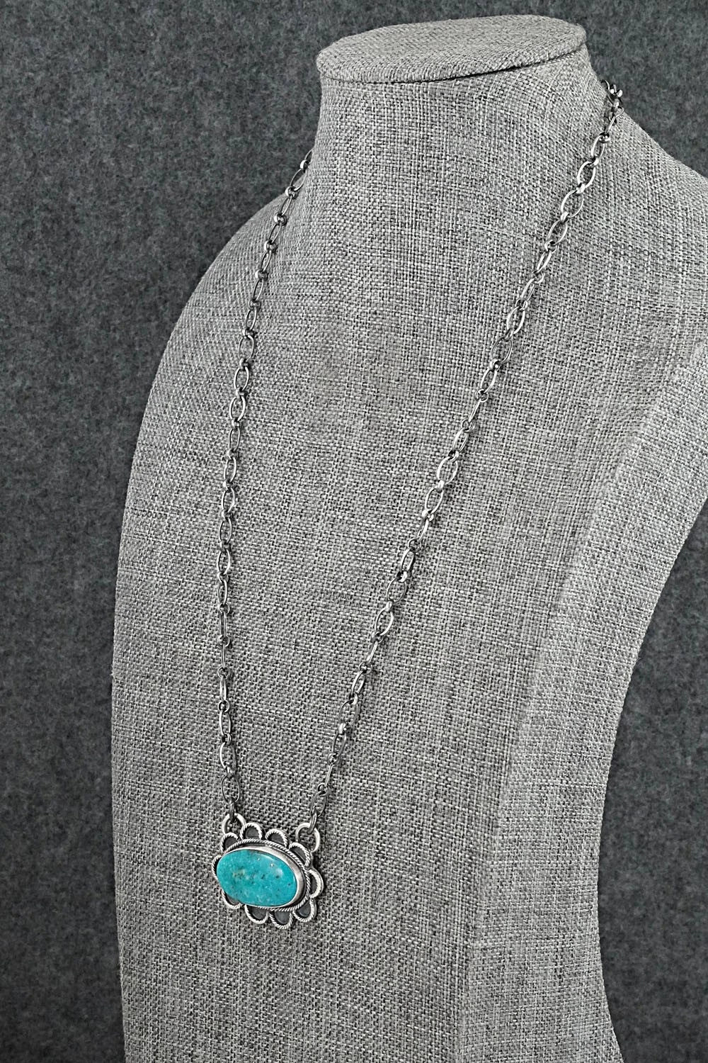 Turquoise & Sterling Silver Necklace - Bobby Johnson