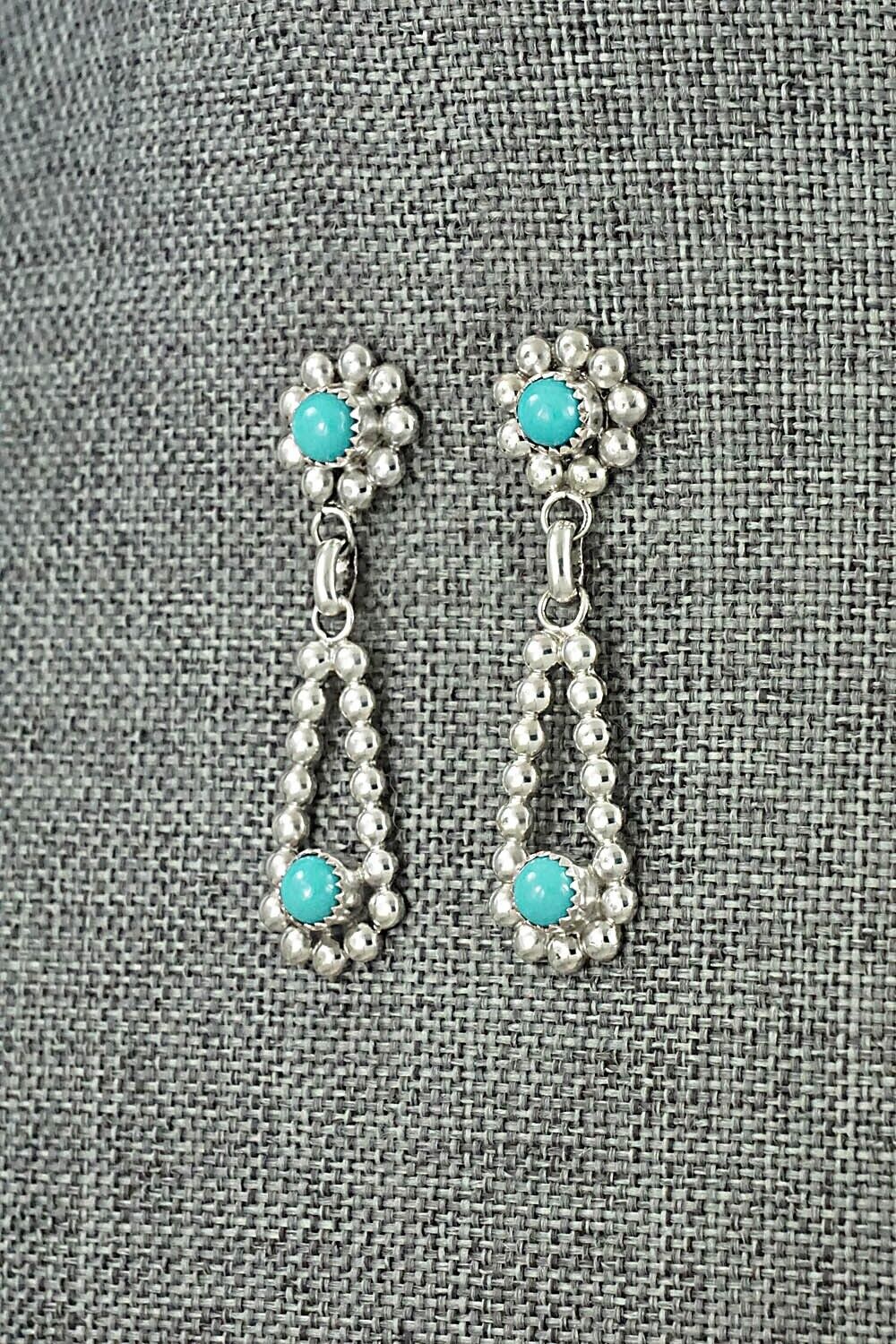 Turquoise & Sterling Silver Earrings - Elvera Towne