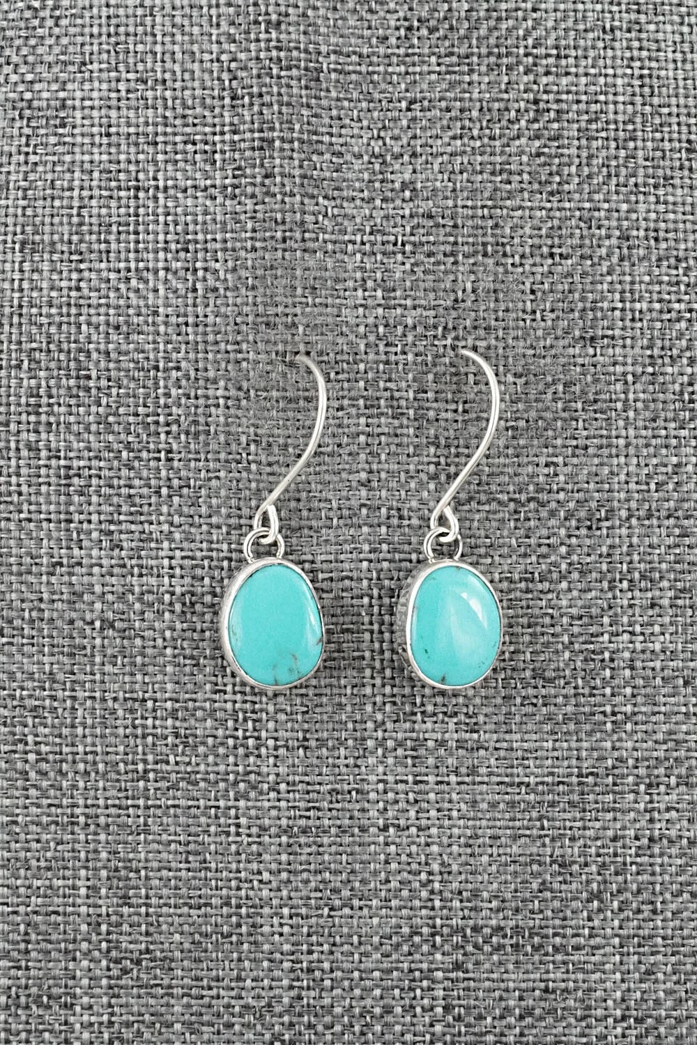 Turquoise & Sterling Silver Earrings - Eugene Gruber