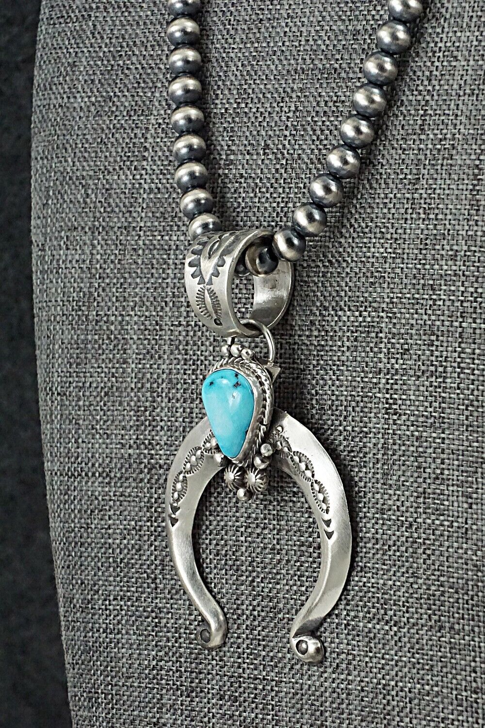 Turquoise & Sterling Silver Necklace - Samuel Yellowhair