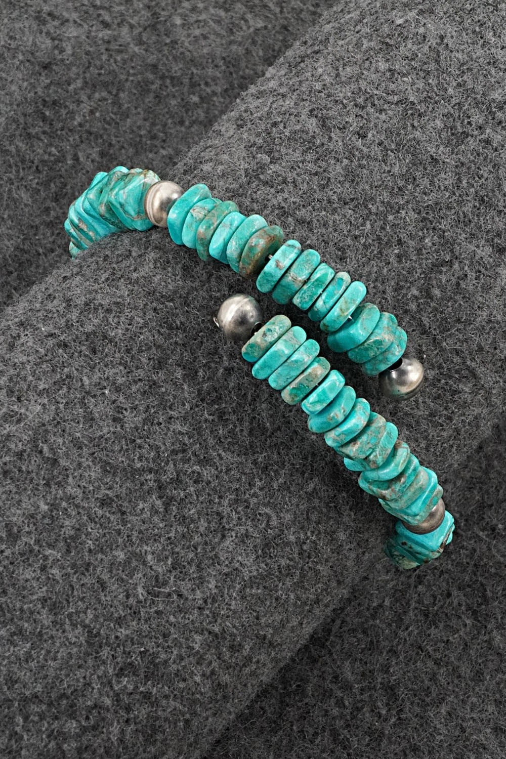 Turquoise & Sterling Silver Bracelet - Doreen Jake