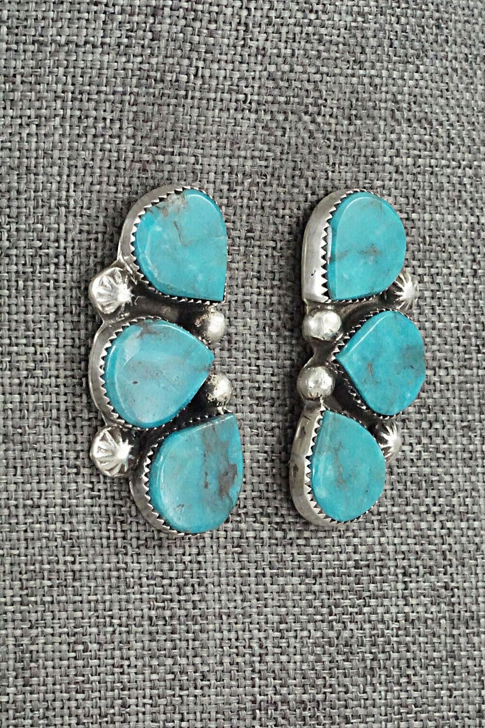 Turquoise & Sterling Silver Earrings - Selina Warner