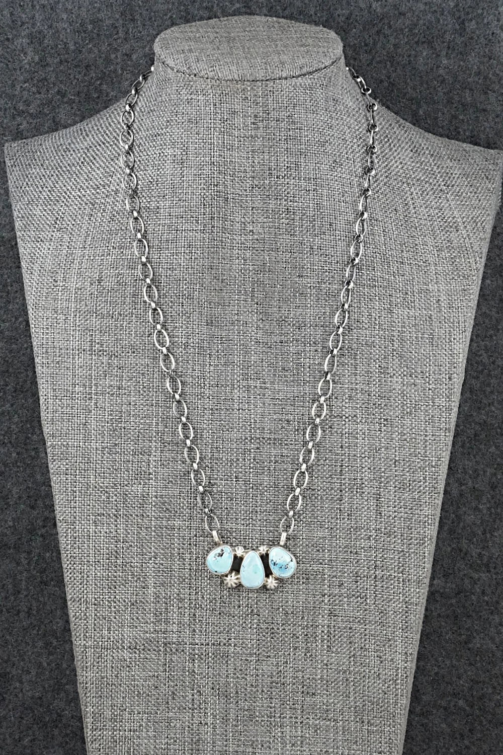 Turquoise & Sterling Silver Necklace - Kathleen Livingston