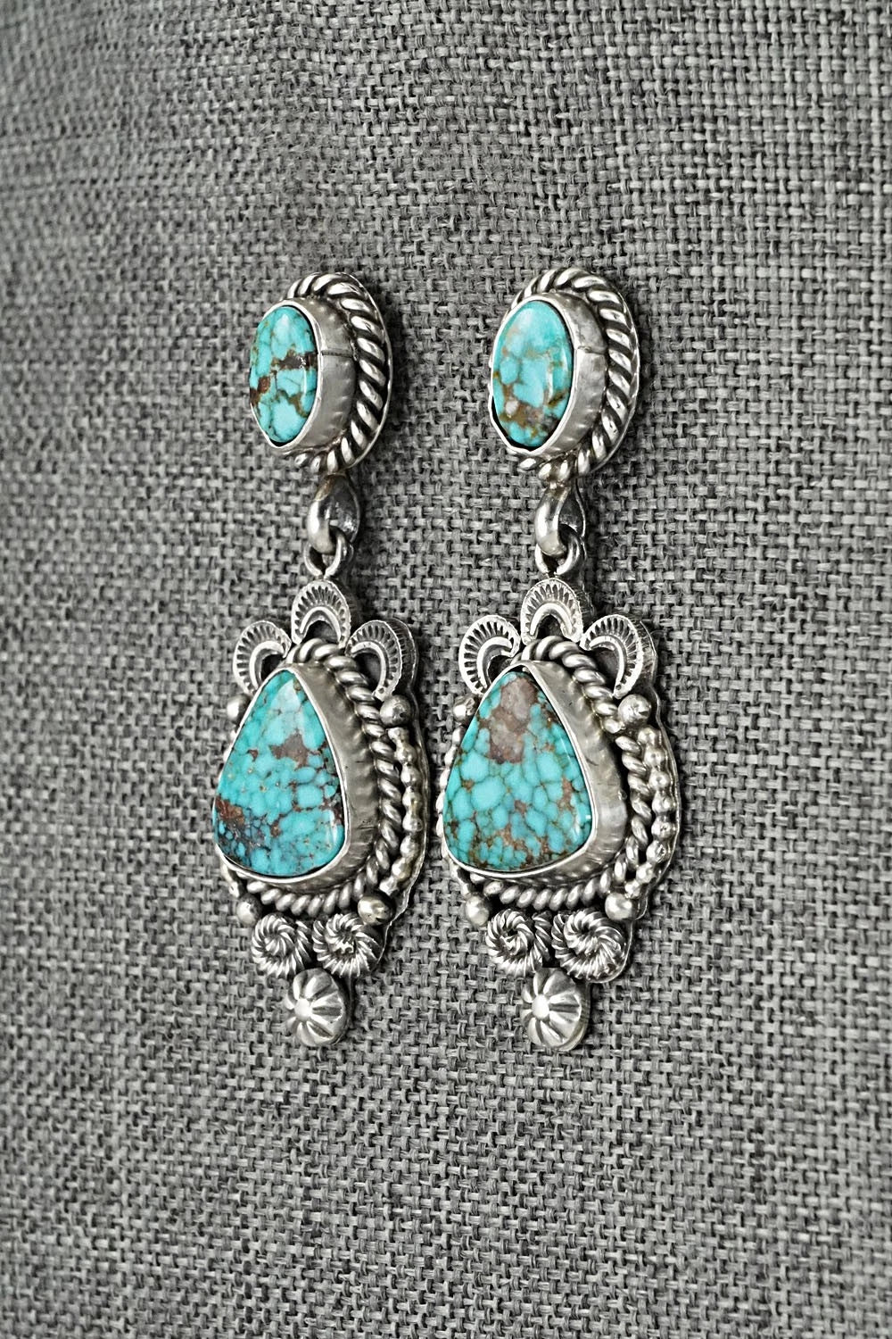 Turquoise & Sterling Silver Necklace and Earrings Set - Rosita Calladitto