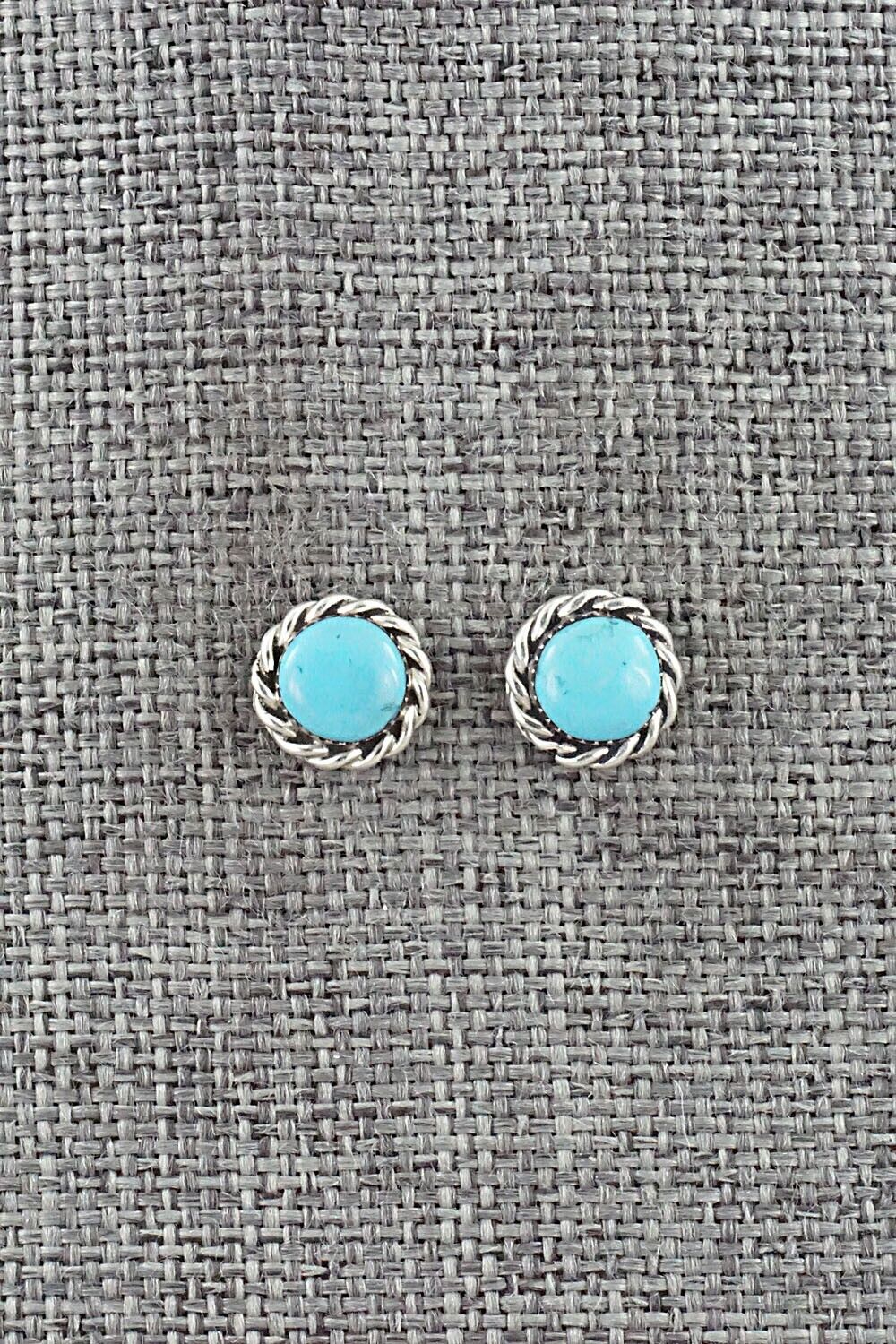 Turquoise & Sterling Silver Earrings - Leander Cachini