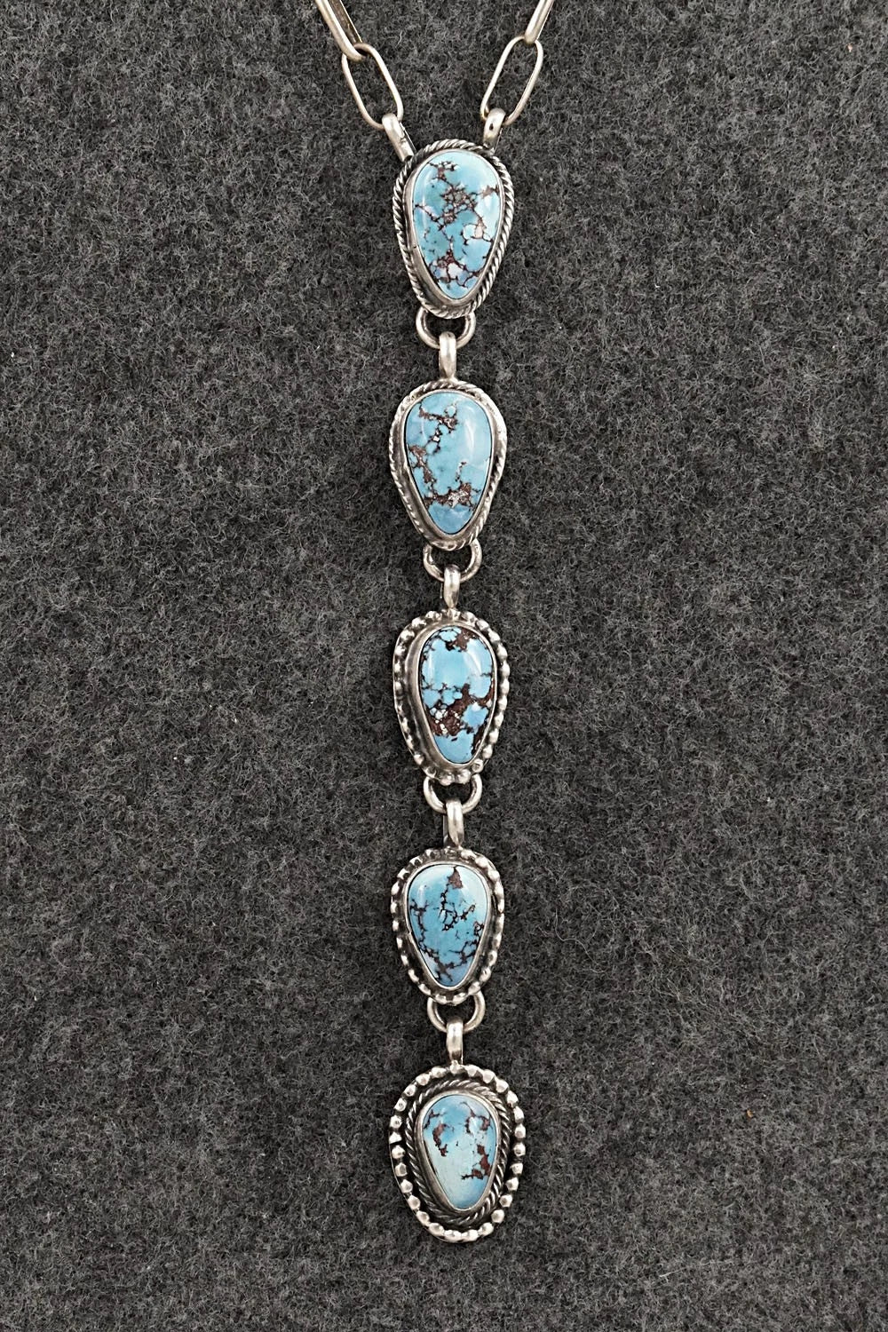 Turquoise & Sterling Silver Necklace - Bobby Johnson