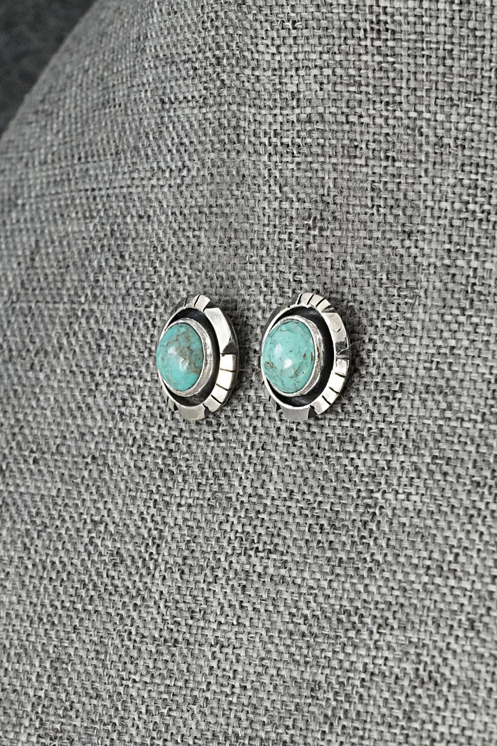 Turquoise & Sterling Silver Earrings - Amos Begay