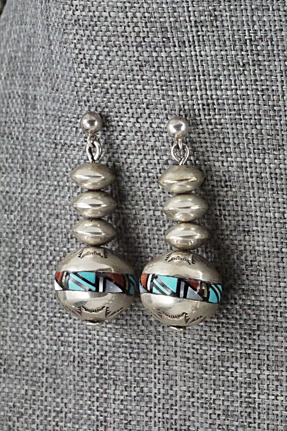 Multi-Stone and Navajo Pearl Sterling Silver Necklace Set - Navajo