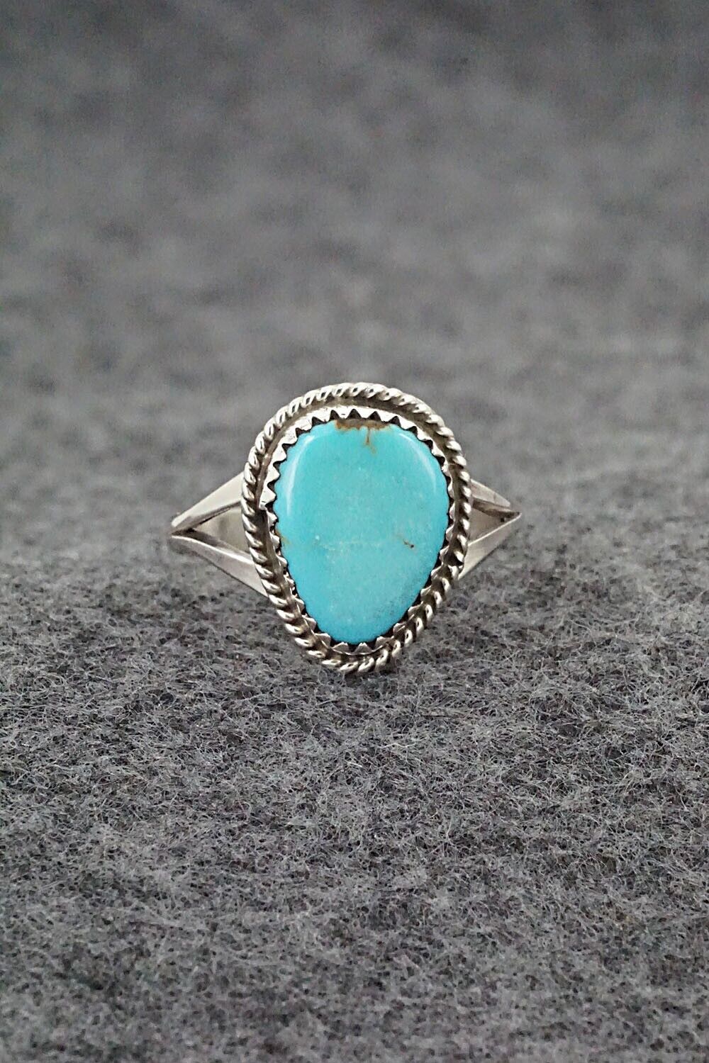 Turquoise & Sterling Silver Ring - Robert Martinez - Size 8.25