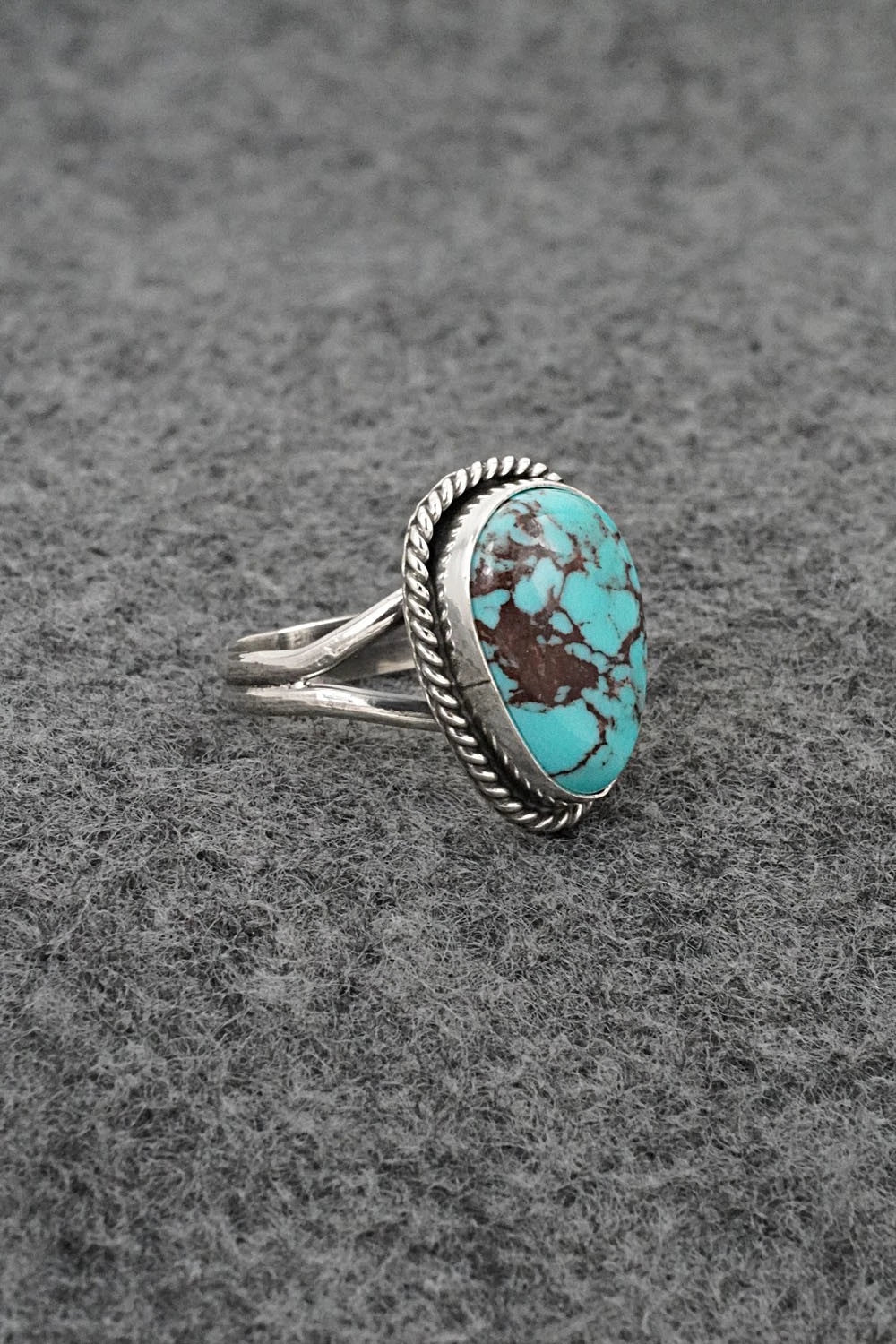 Turquoise & Sterling Silver Ring - Eugene Gruber - Size 5