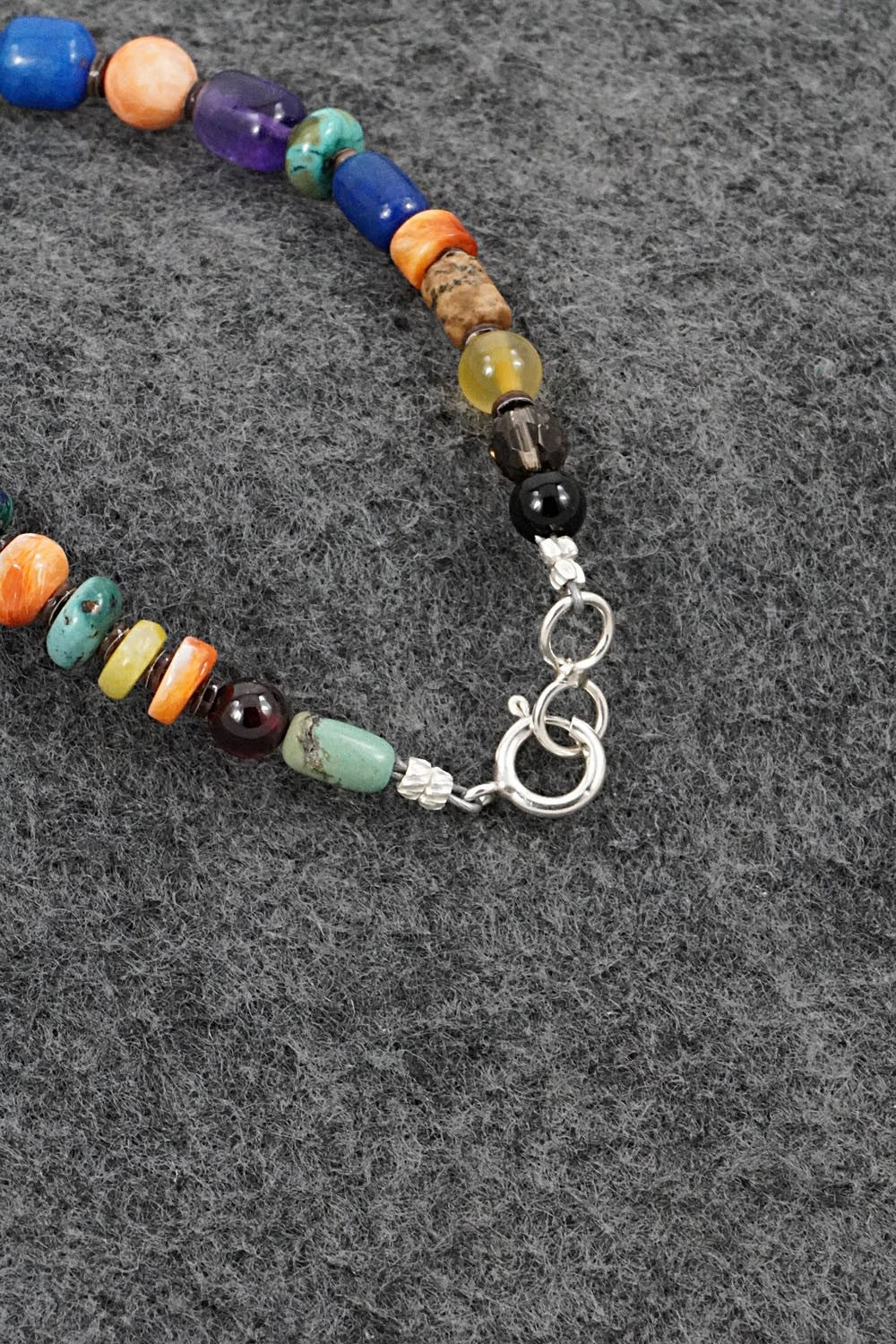 Multi-Stone & Sterling Silver Bracelet - Helen Tsosie