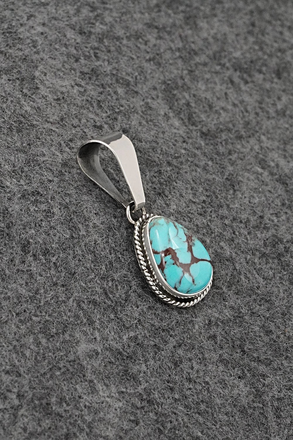 Turquoise & Sterling Silver Pendant - Eugene Gruber