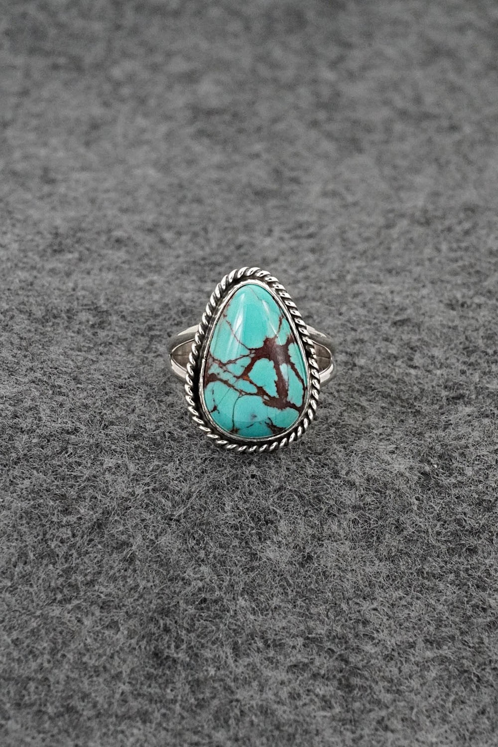 Turquoise & Sterling Silver Ring - Eugene Gruber - Size 6.5