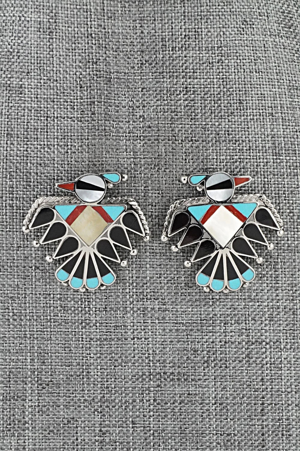 Multi-Stone & Sterling Silver Inlay Necklace Set - Adrian Wallace