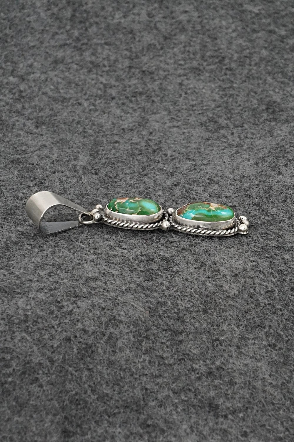 Turquoise & Sterling Silver Pendant - Rena Begay