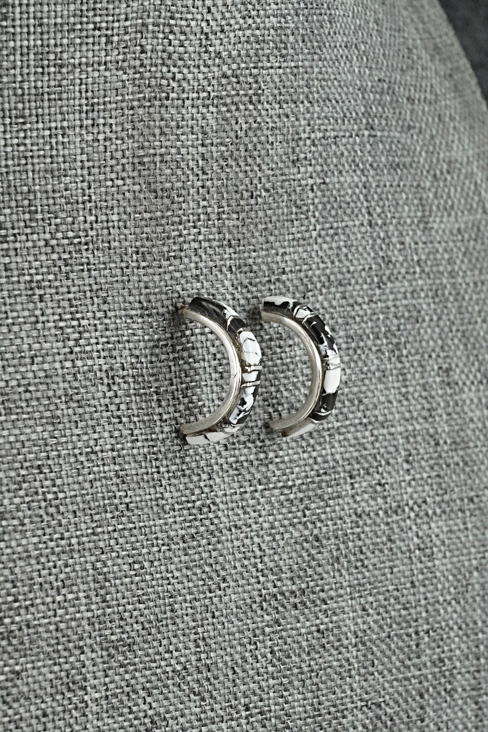White Buffalo & Sterling Silver Earrings - Terrance Panteah