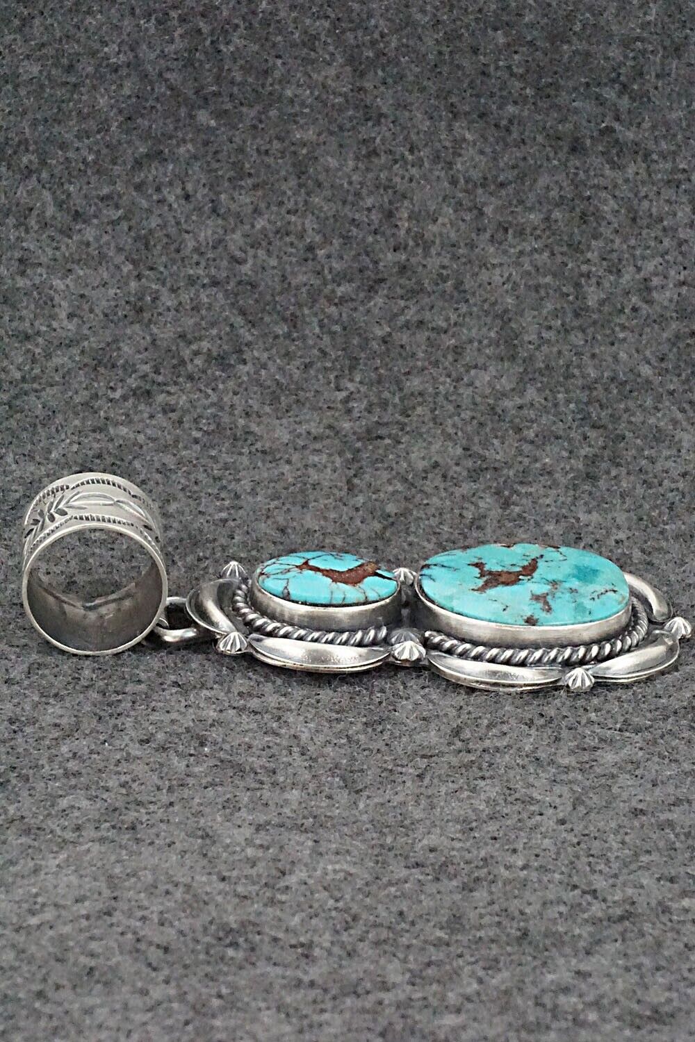 Turquoise & Sterling Silver Pendant - Raymond Delgarito