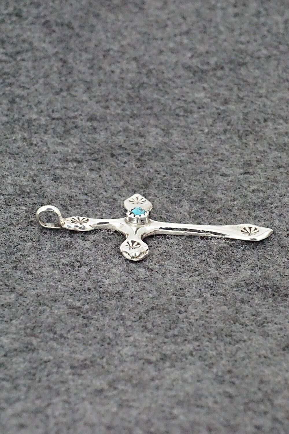 Turquoise & Sterling Silver Pendant - Thomas Johnson