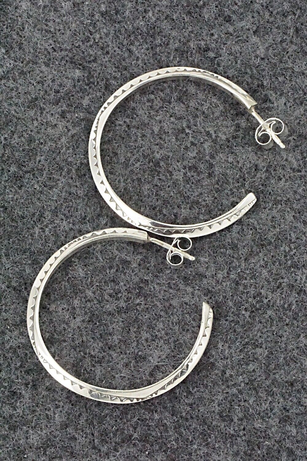 Sterling Silver Hoop Earrings - Elaine Tahe