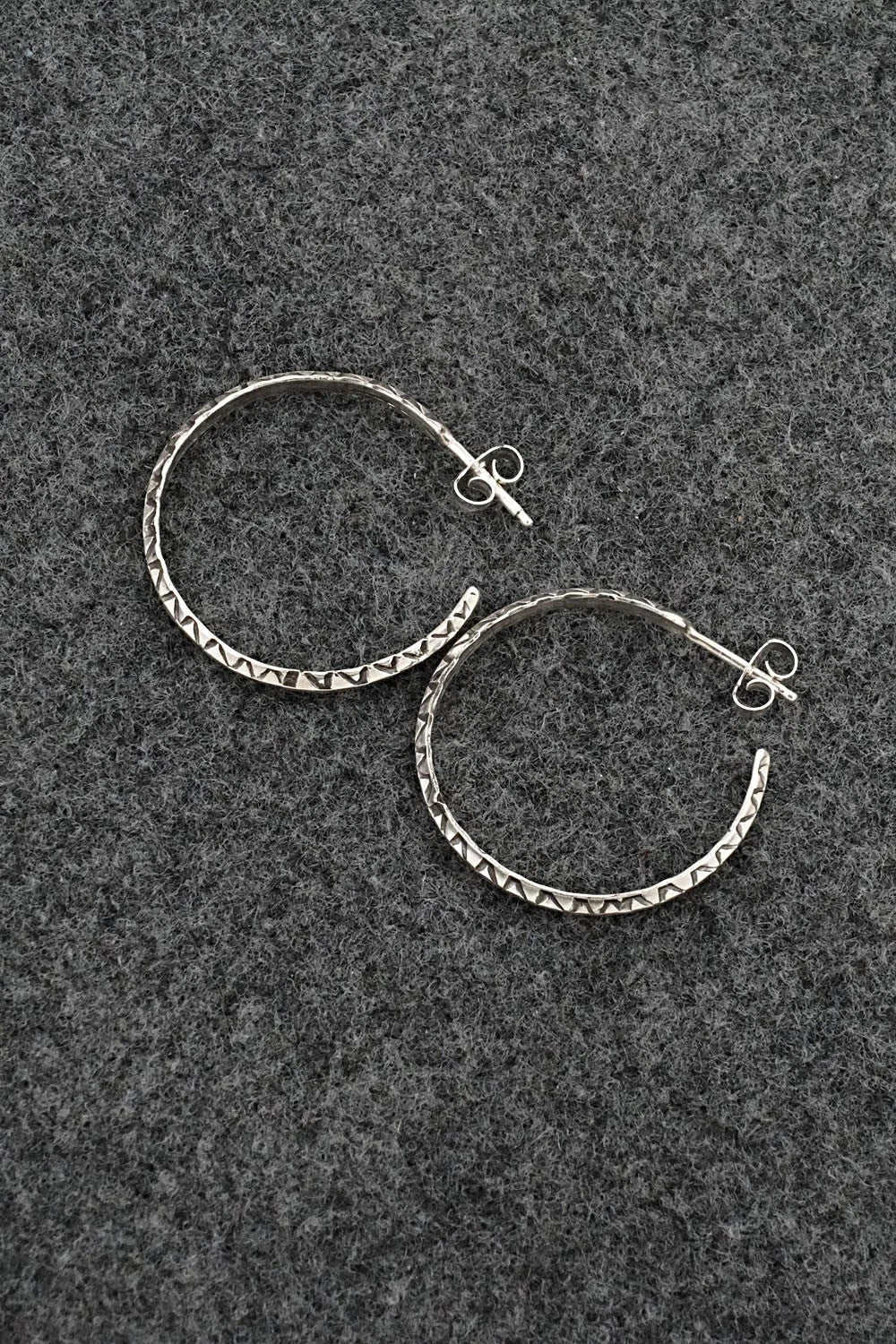 Sterling Silver Hoop Earrings - Elaine Tahe
