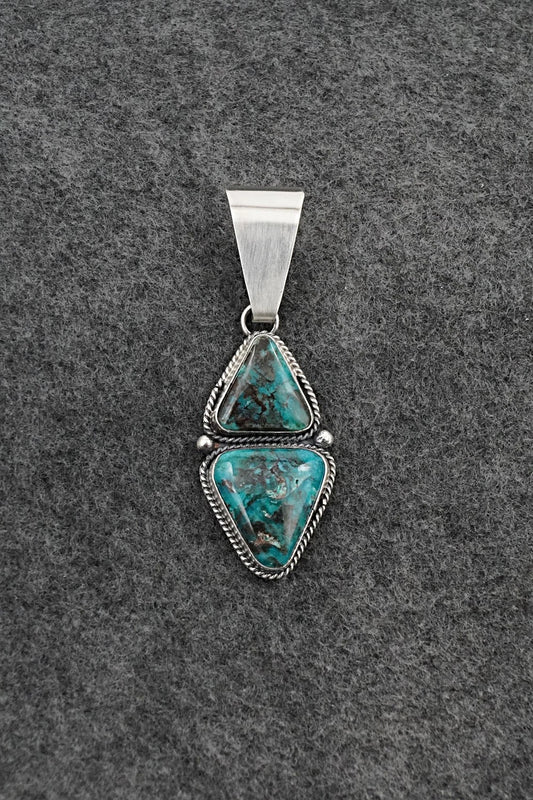 Turquoise & Sterling Silver Pendant - Eugene Gruber