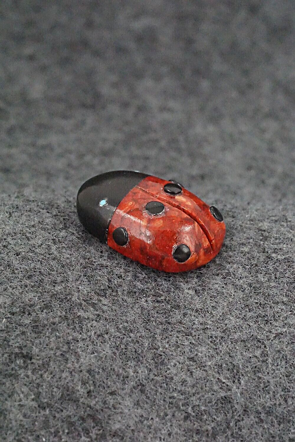 Ladybug Zuni Fetish Carving - Reynold Lunasee