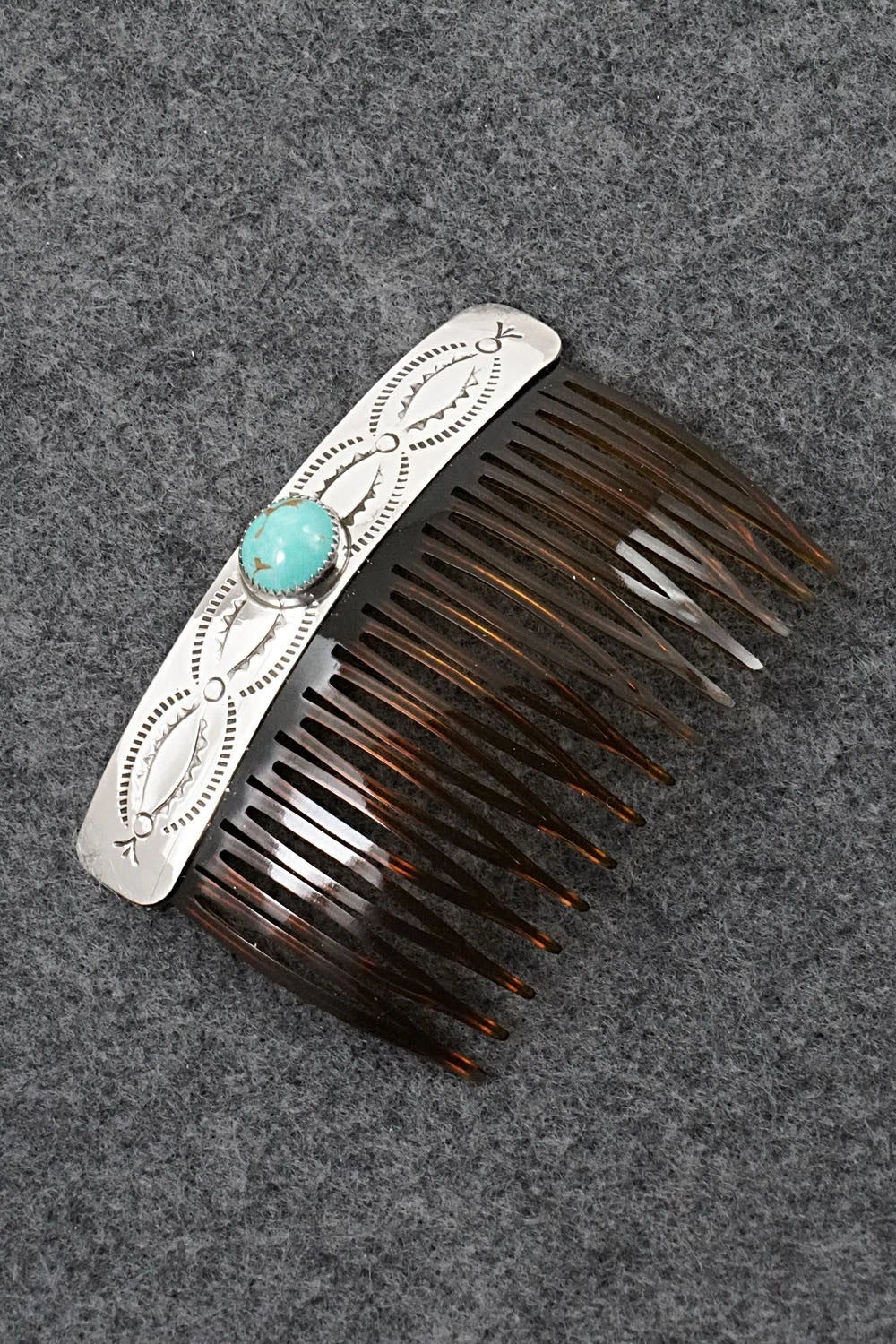 Turquoise & Sterling Silver Hair Combs - Jolene Begay