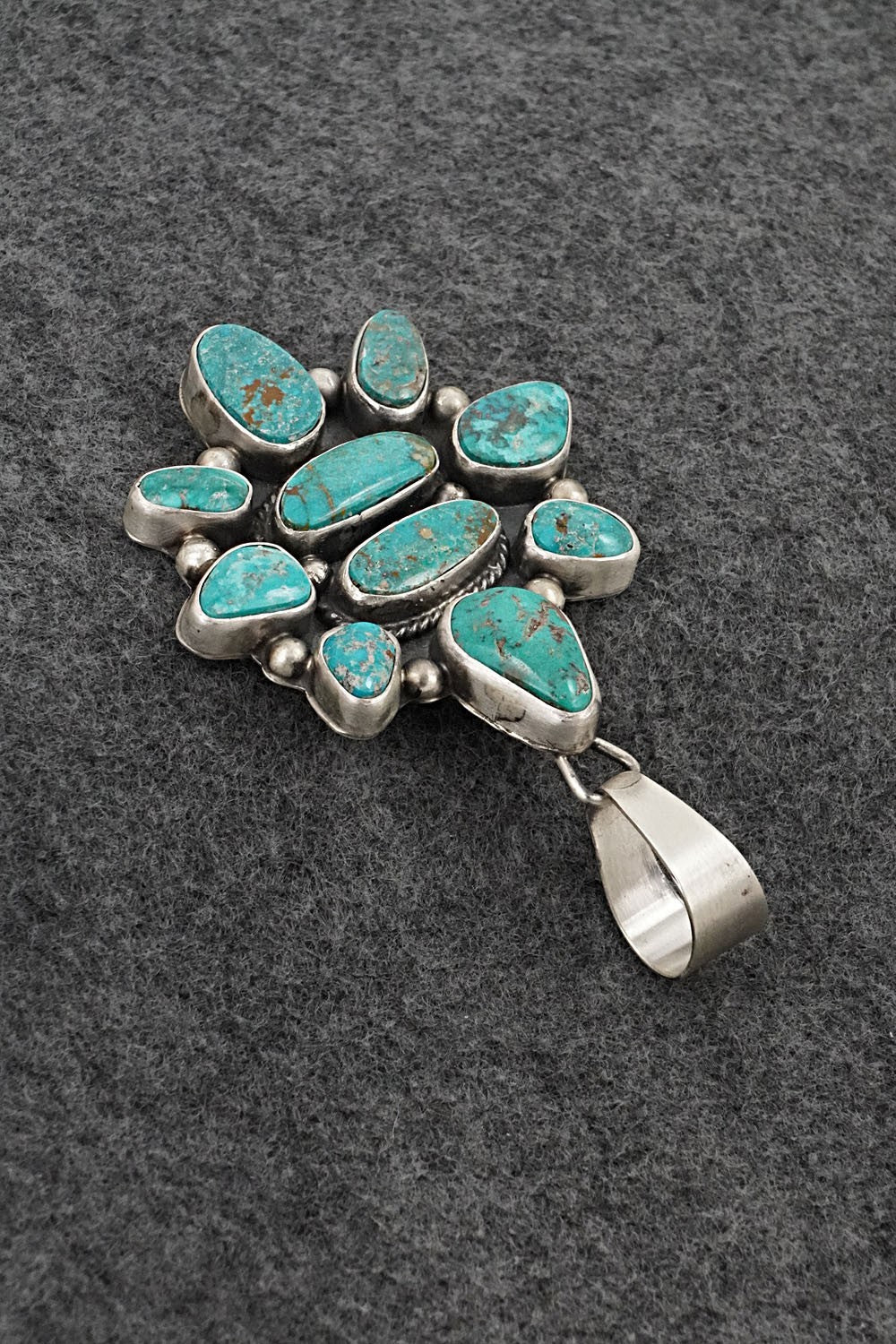 Turquoise & Sterling Silver Pendant - Kathleen Livingston