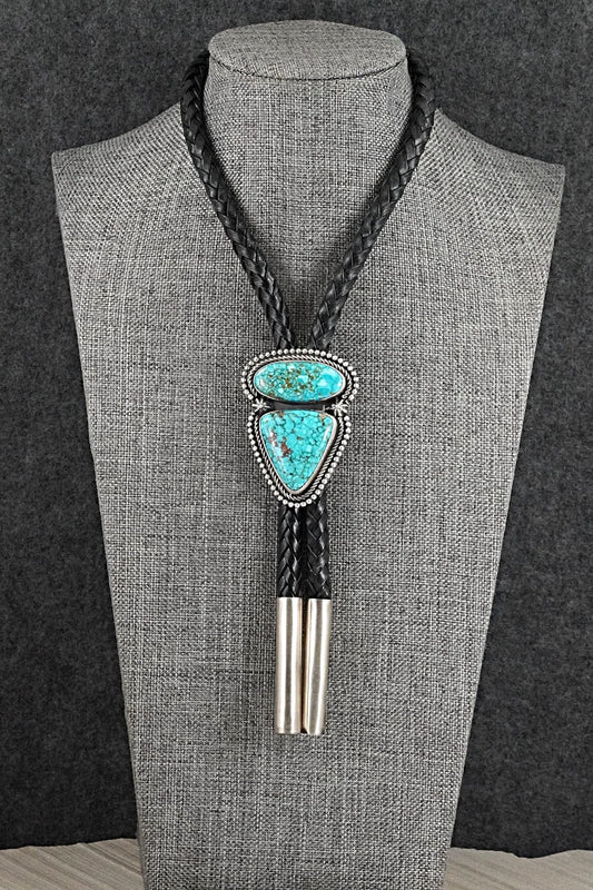 Turquoise & Sterling Silver Bolo Tie - Darrin Livingston