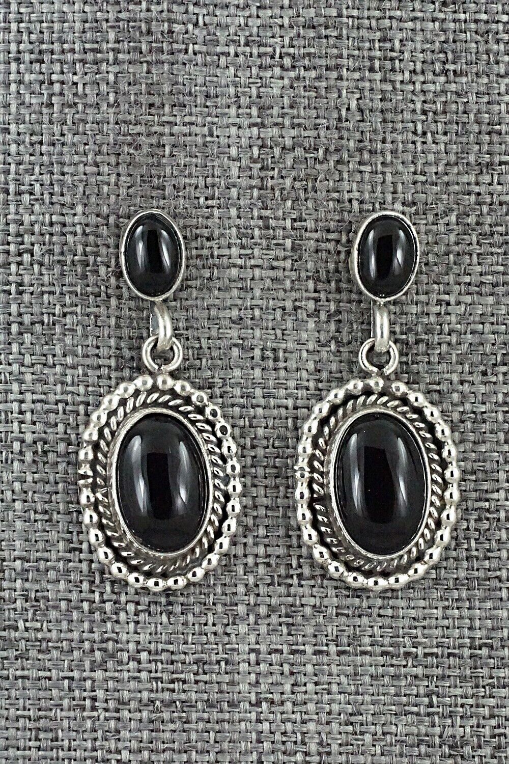 Onyx & Sterling Silver Earrings - Verley Betone