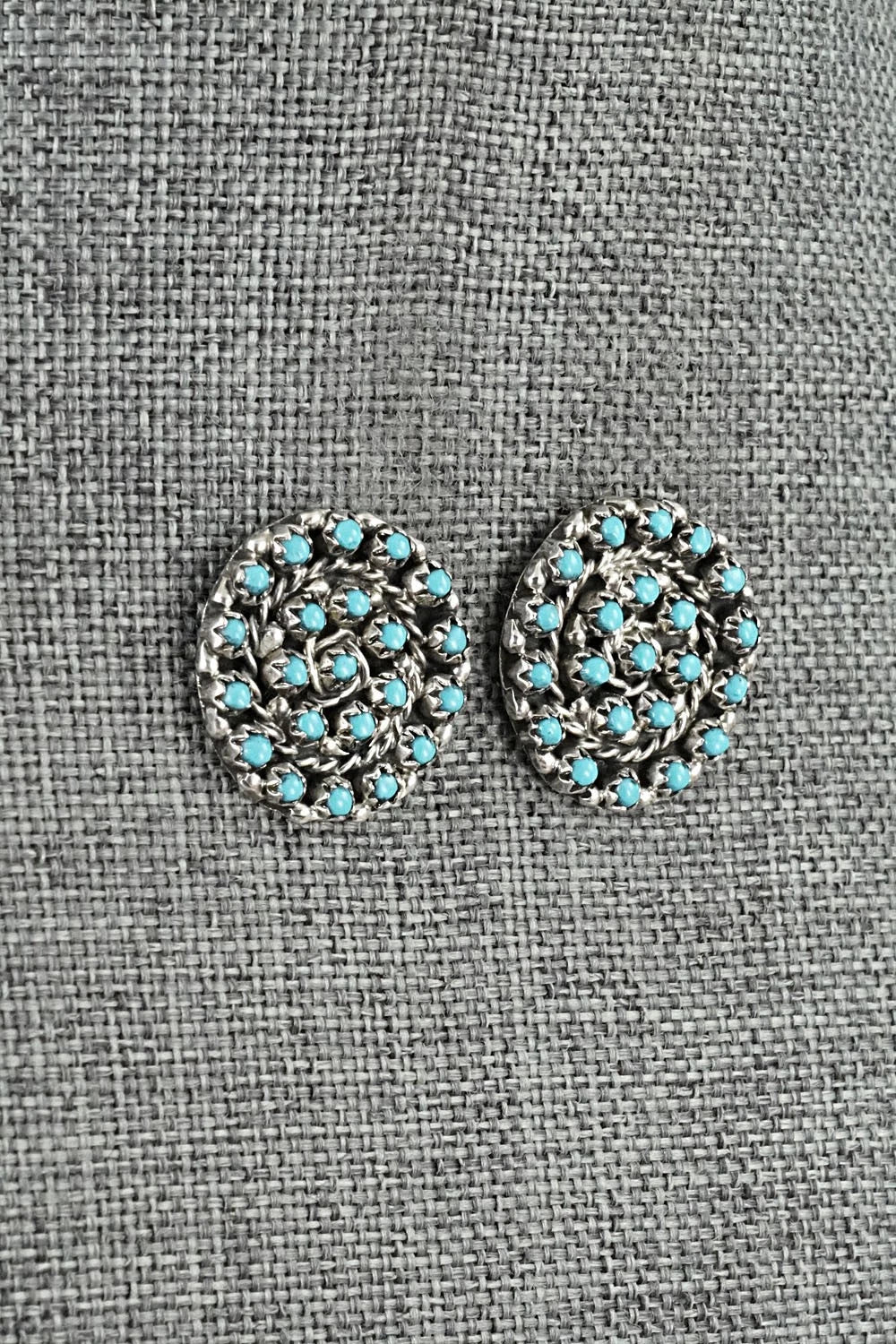 Turquoise & Sterling Silver Earrings - Randy Hooee