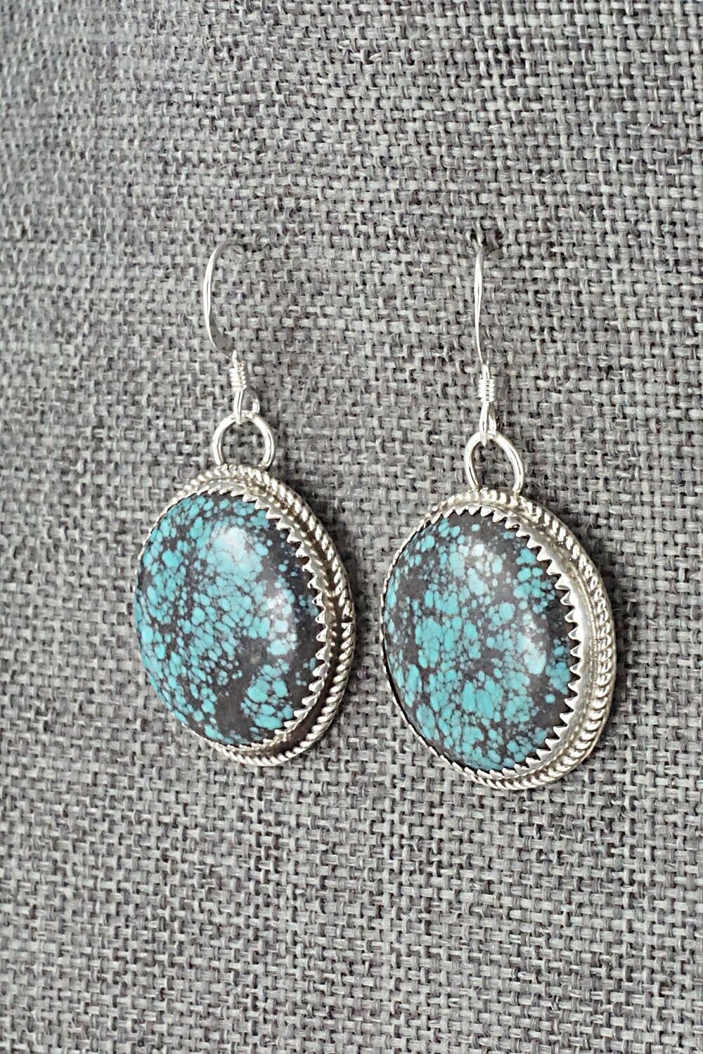 Turquoise & Sterling Silver Earrings - Ernest Hawthorne