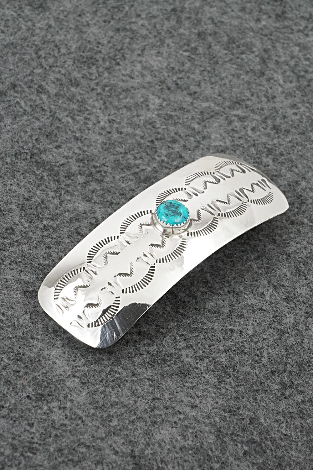 Turquoise & Sterling Silver Hair Barrette - Jolene Begay