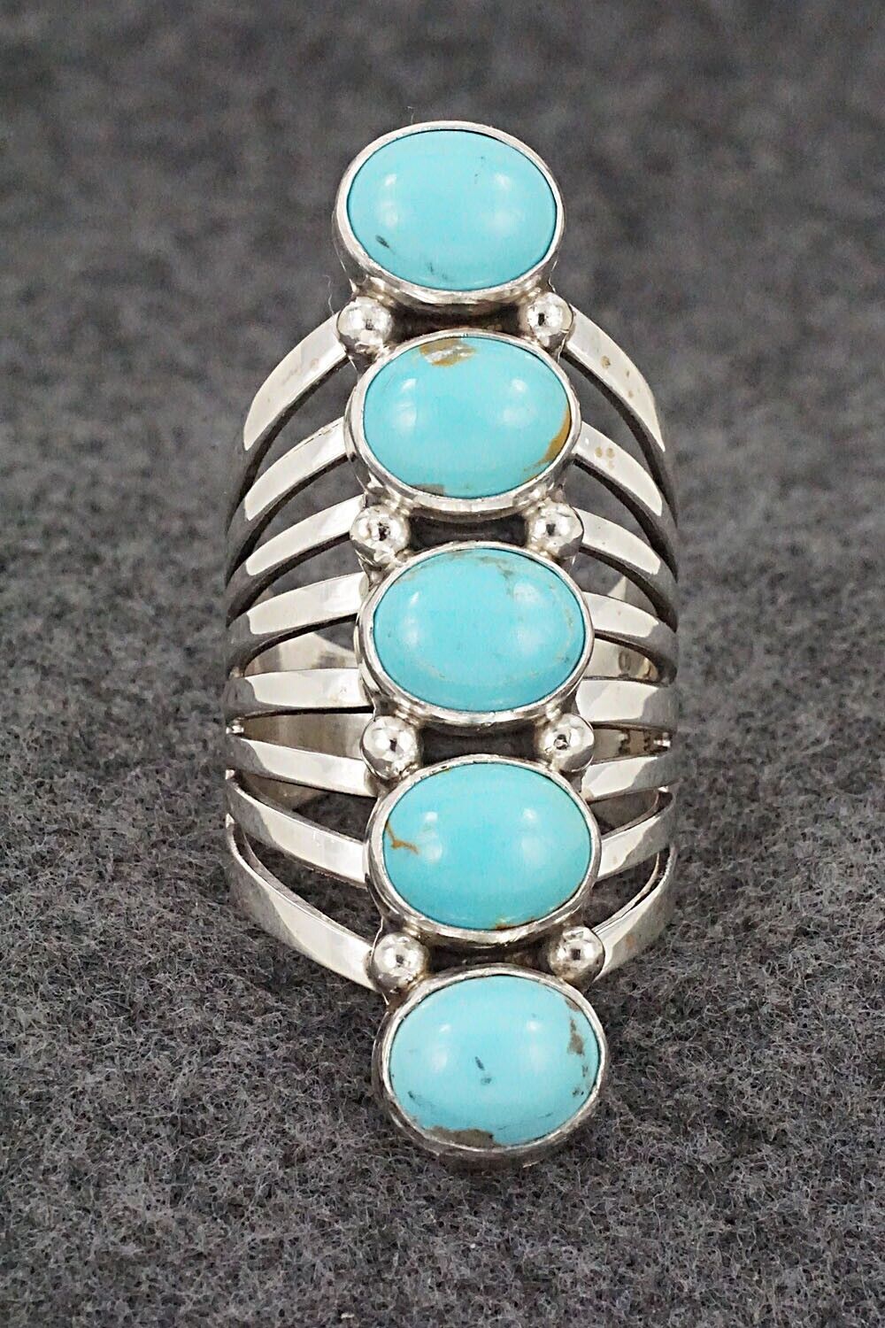Turquoise & Sterling Silver Ring - Thomas Yazzie - Size 9