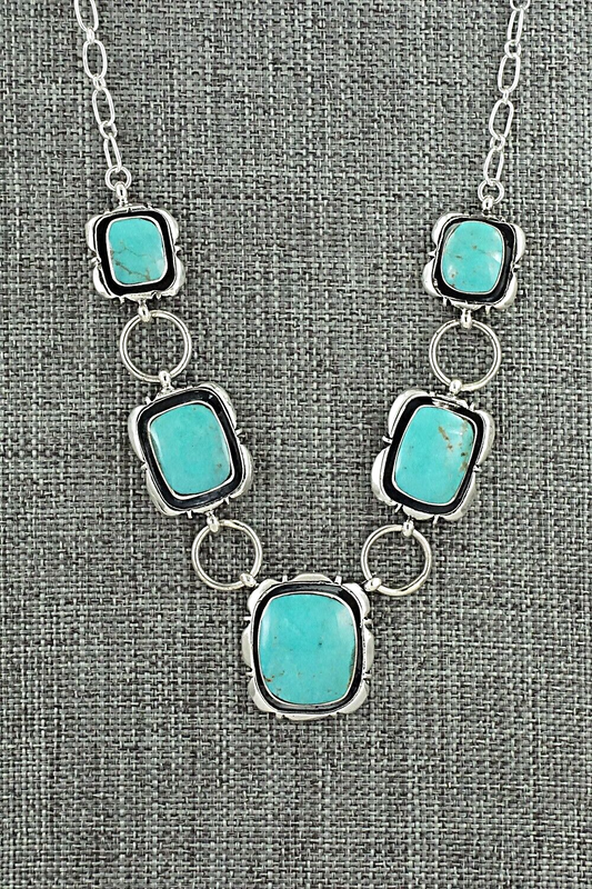 Turquoise & Sterling Silver Necklace - Mike Smith