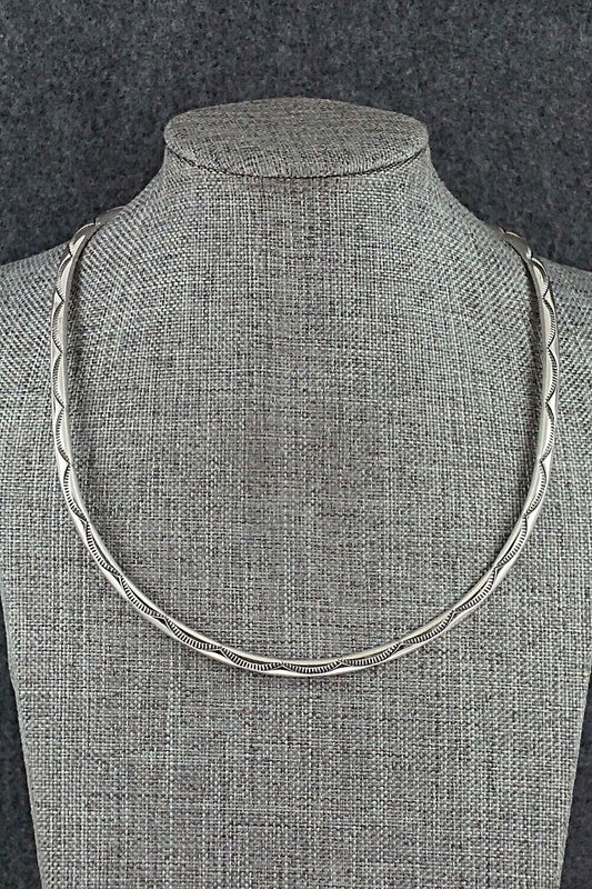 Sterling Silver Choker Necklace - Elaine Tahe